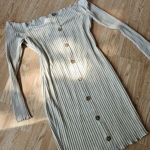 Fashion nova mini sweater dress button front dress sexy short dress 3X